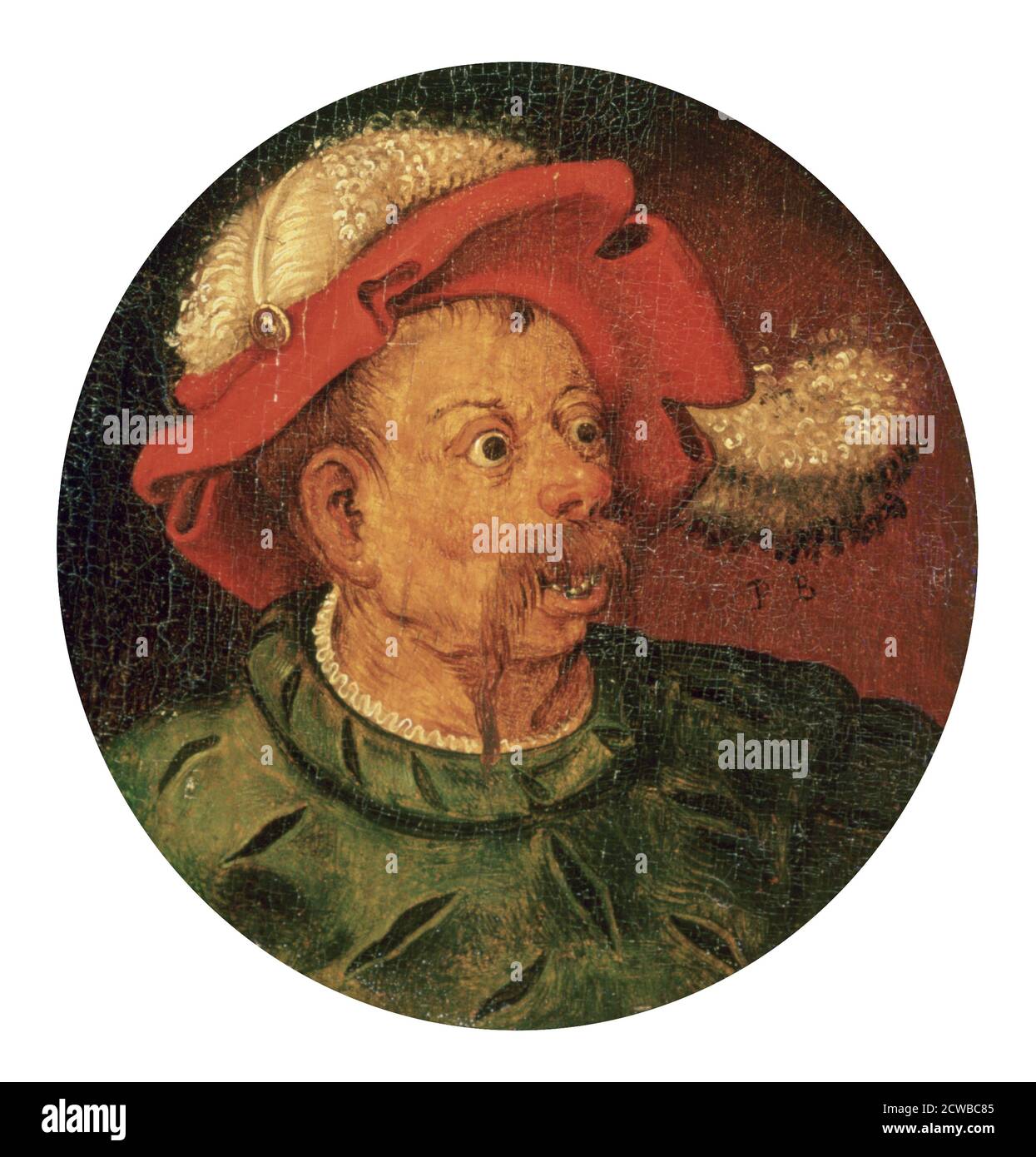 Portrait by Pieter Bruegel the Elder titled 'Head of a Lansquenet', c1545-1569. From the collection of the Musee Fabre, Montpellier, France. Stock Photo