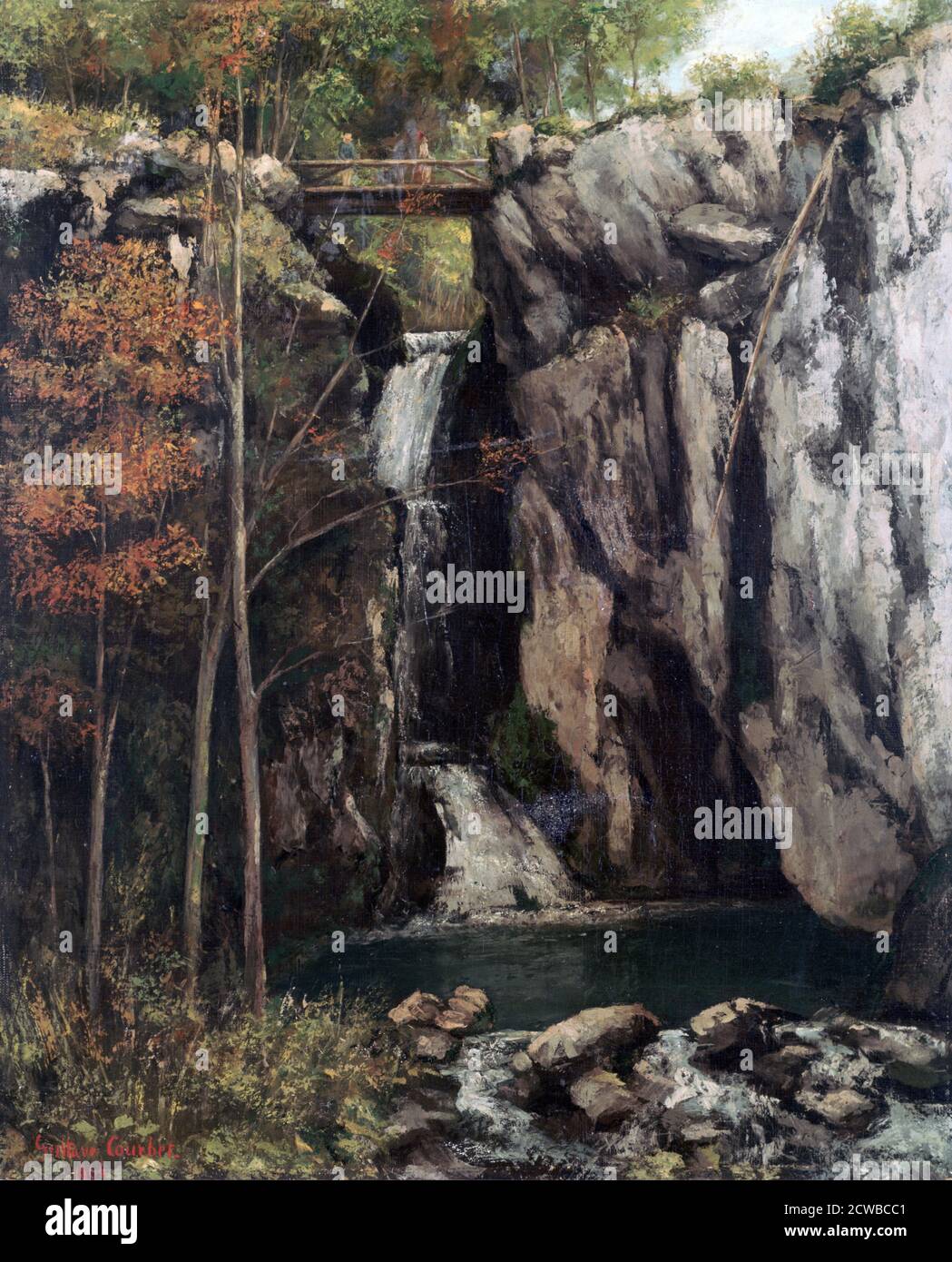The Chasm at Conches', 1864, by Gustave Courbet. Found in the collection of the Musee des Beaux-Arts et d'Archeologie, Besancon, France. Stock Photo