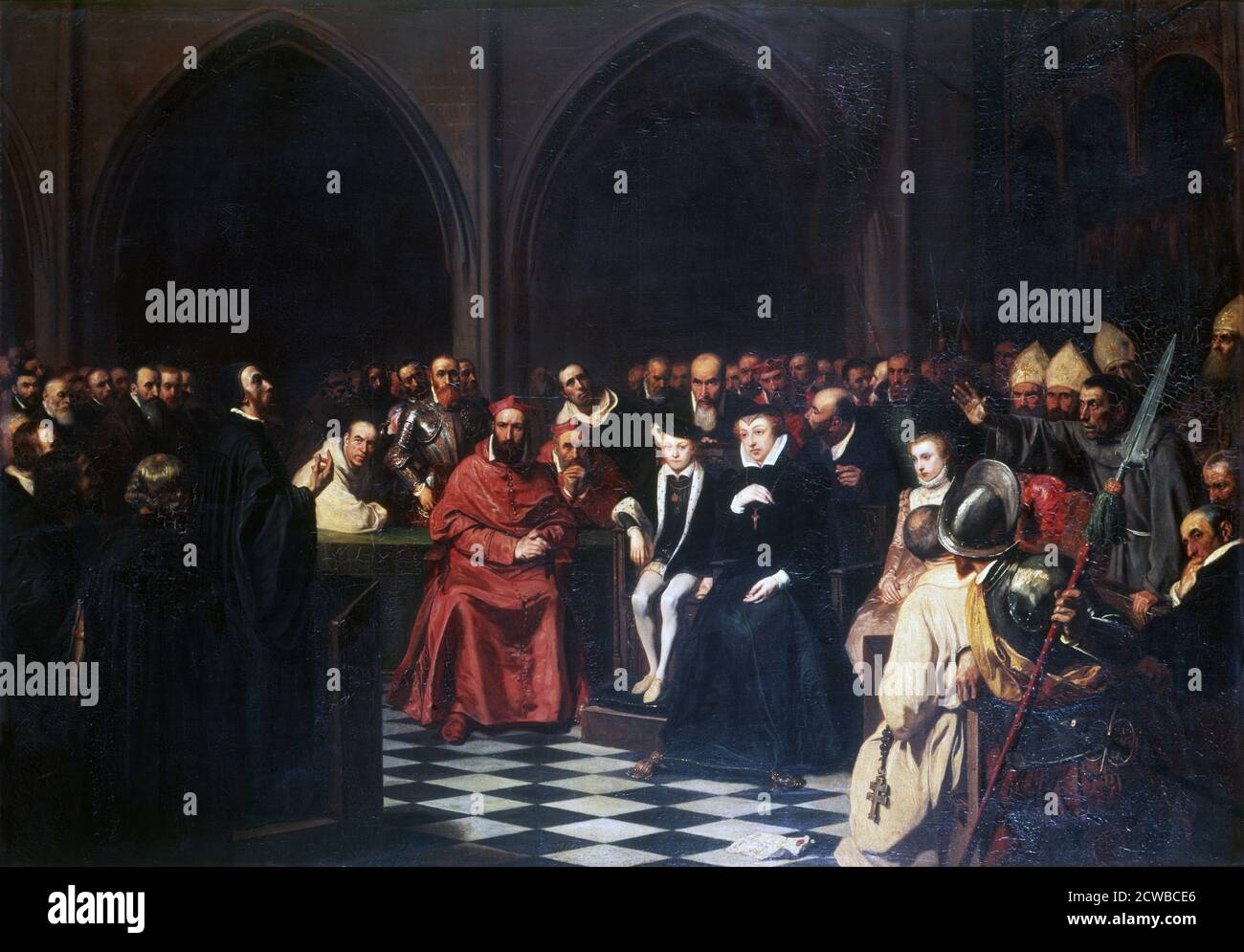The Colloquy of Poissy in 1561', c1855-1912. By the artist Tony Robert-Fleury. Stock Photo