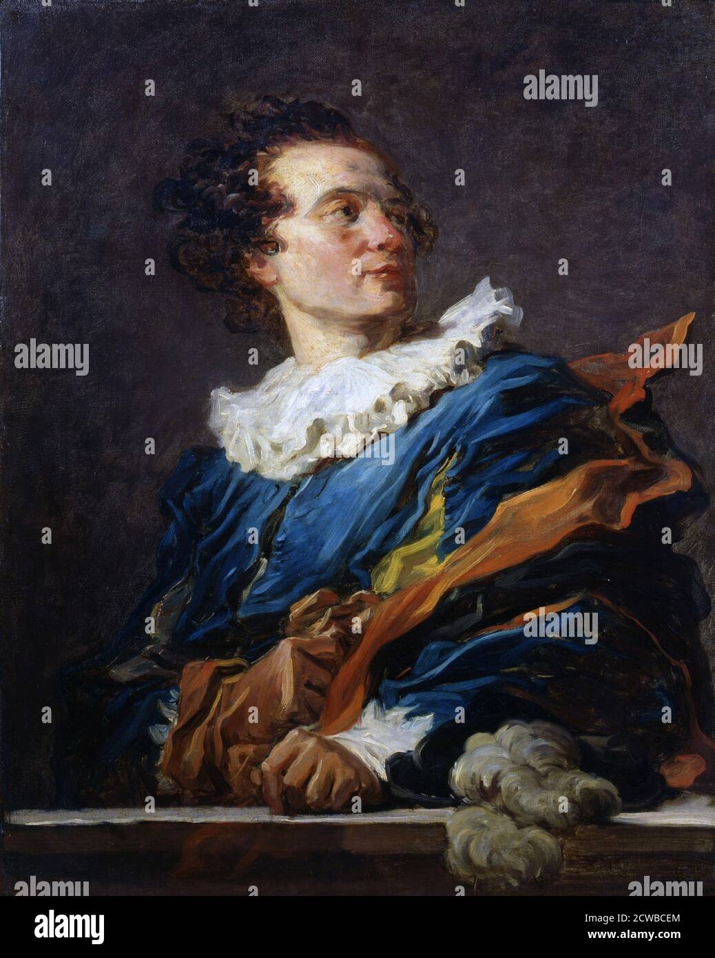 Figure of Fantasy: Portrait of the Abbot of Saint-Non', 1769, by the French artist Jean-Honore Fragonard. It was discovered in the collection of the Louvre, Paris, France. Stock Photo