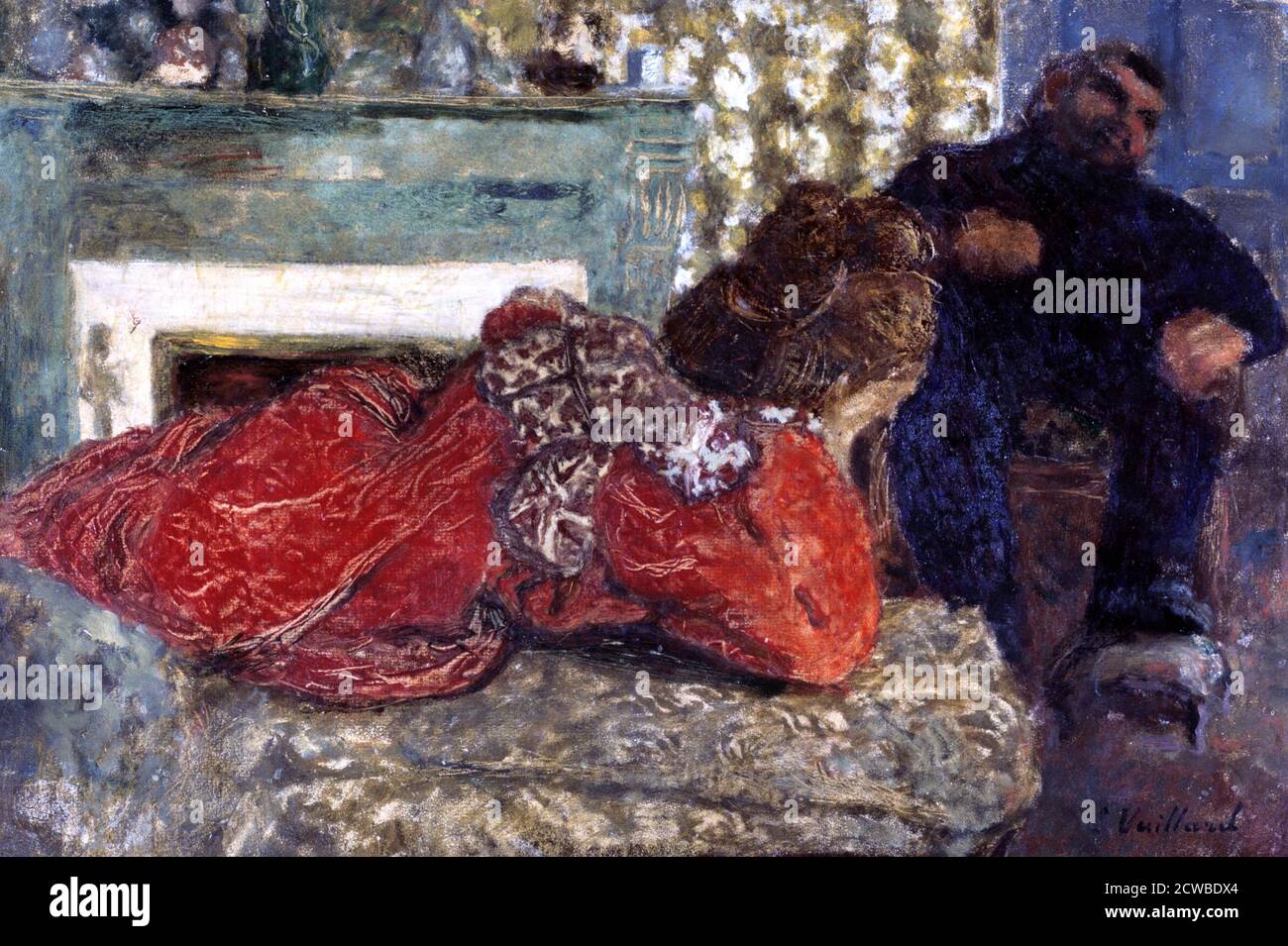 The Dressing Gown', 1897. Artist: Edouard Vuillard. Jean-Edouard Vuillard (1868-1940) was a French painter, decorative artist and printmaker. He was a prominent member of the Nabis. Stock Photo
