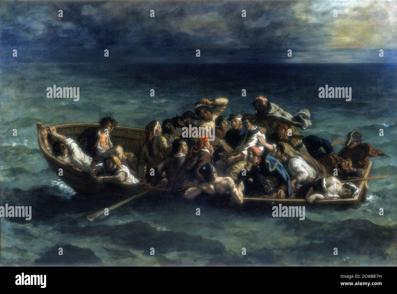 The Shipwreck of Don Juan', 1840. Artist: Eugene Delacroix. Delacroix was a French Romantic artist regarded as the leader of the French Romantic school. Stock Photo