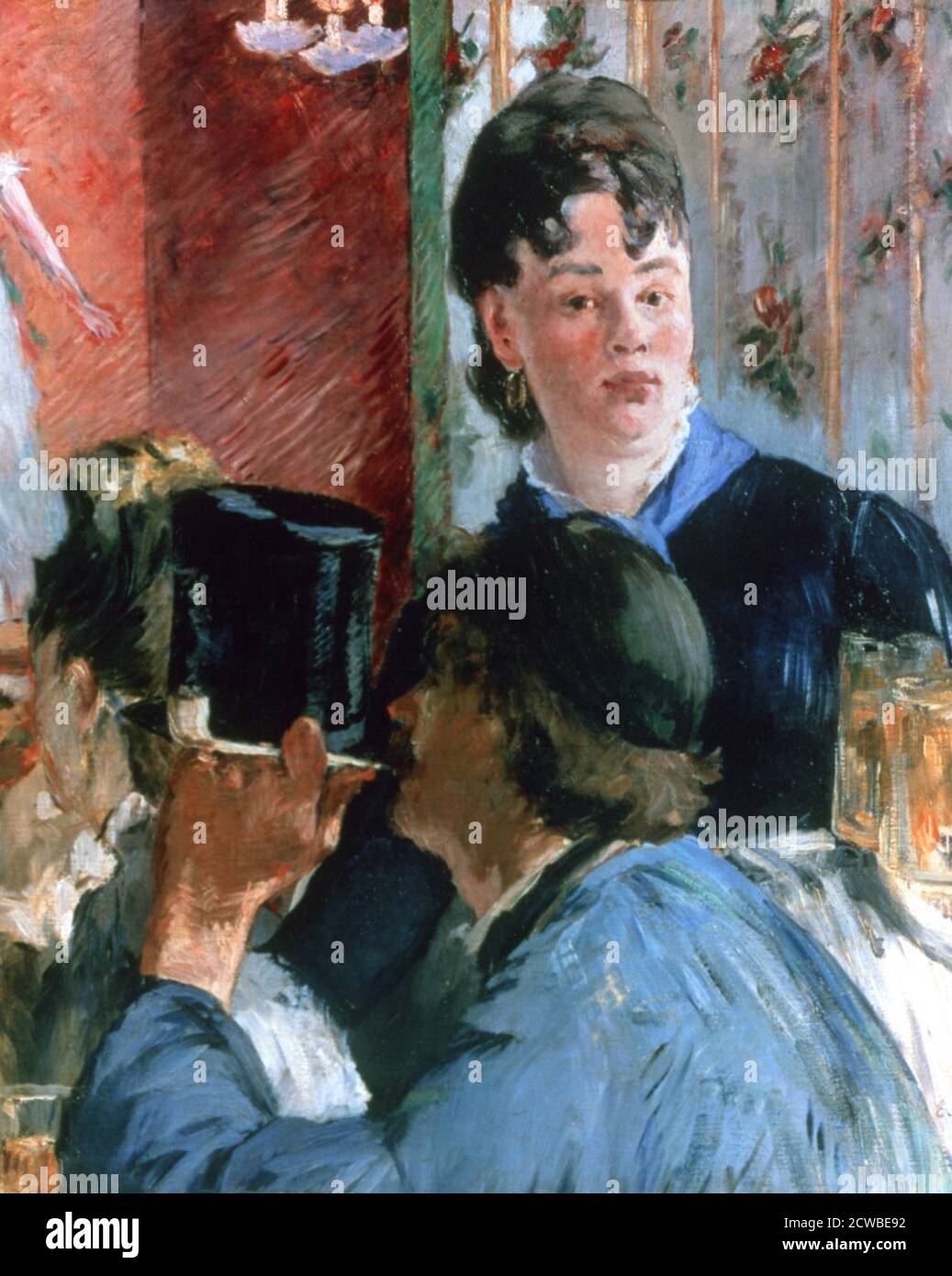 Painting of the of cafe concert by edouard hires stock