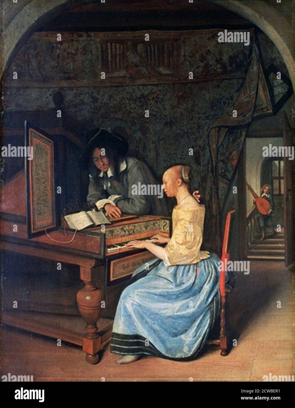 A Young Woman playing a Harpsichord', c1659. Artist Jan Steen. Jan