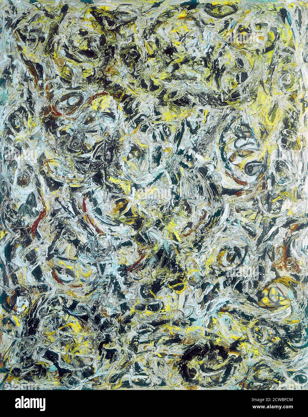 Eyes in the Heat 1947 by Jackson Pollock, 1912-1956. Eyes in the Heat is one of the artist's poured paintings. Oil and enamel on canvas Stock Photo