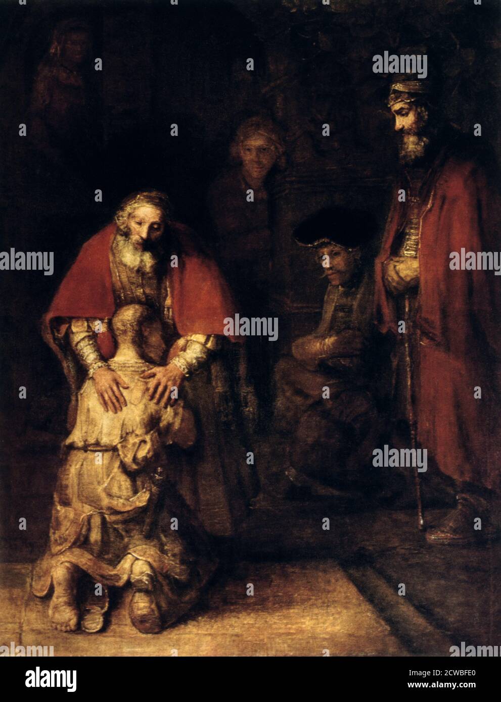 The Return of the Prodigal Son' by Rembrandt Harmensz van Rijn, c1668. Stock Photo