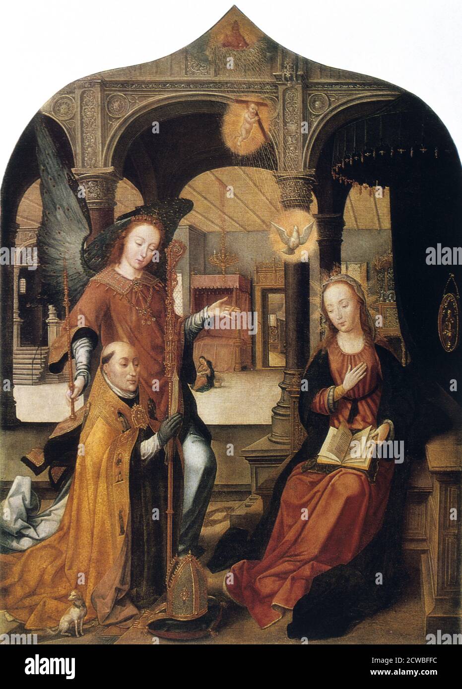 Annunciation', 1516-1517 by Jean Bellegambe. From the Hermitage Museum, St Petersburg, Russia. Stock Photo