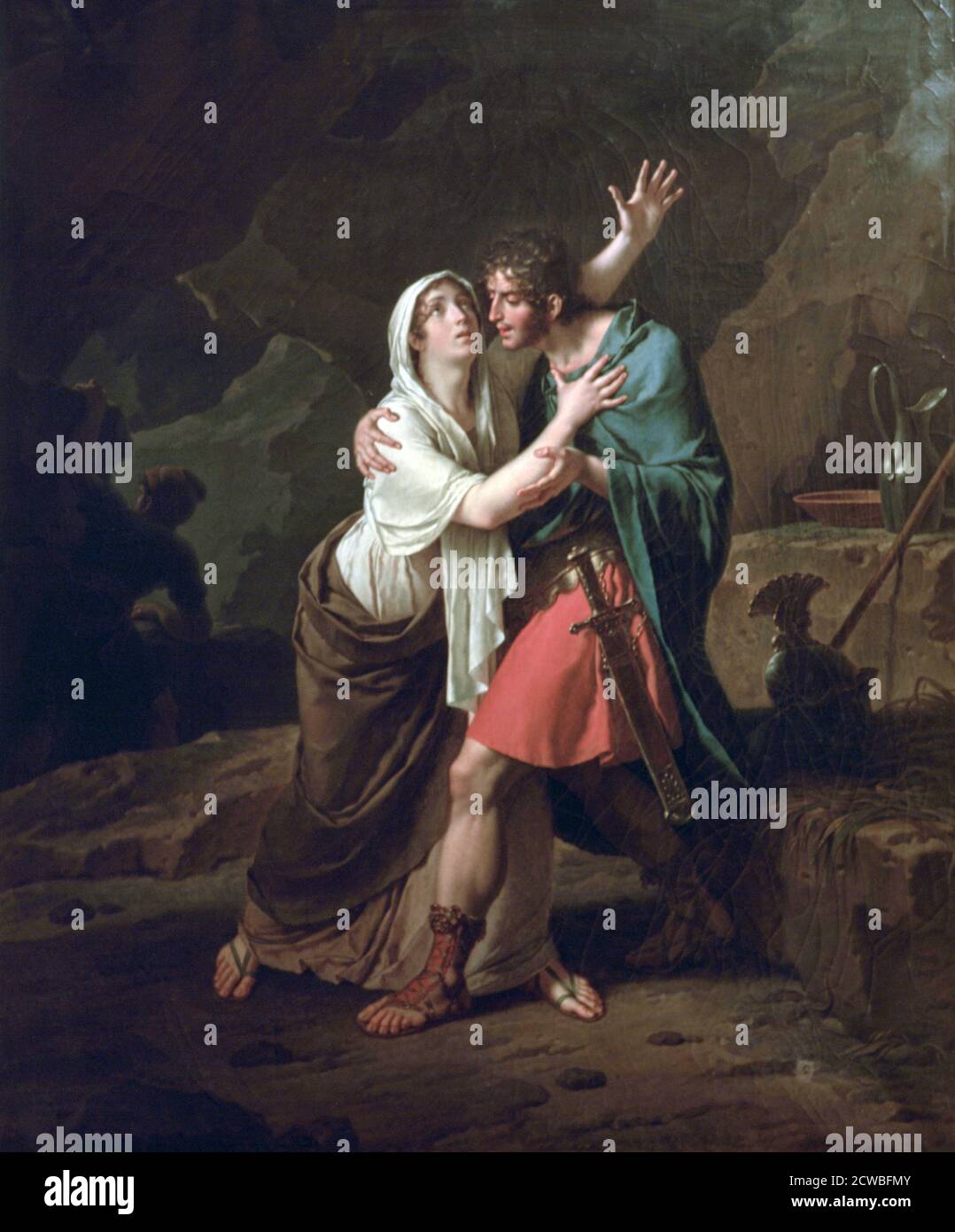 Eponine et Sabinus', 1802. Artist: Nicolas Andre Monsiau. Nicolas-Andre Monsiau (1754-1837) was a French history painter and a refined draughtsman who turned to book illustration. Stock Photo
