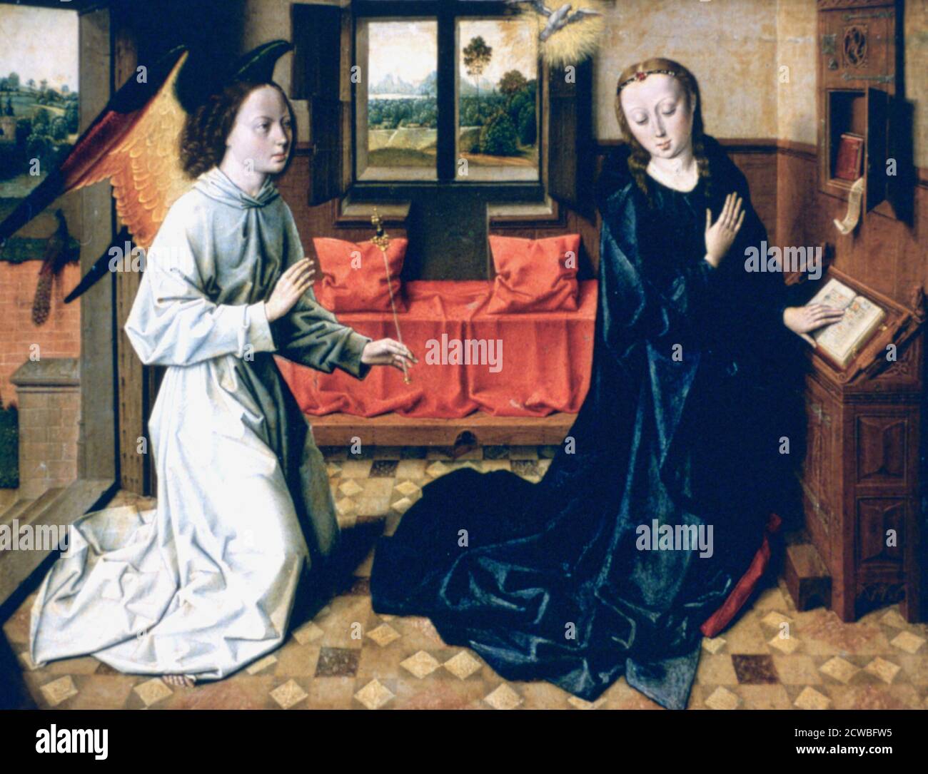 The Annunciation', 1465-1470, Artist: Dieric Bouts. Dieric Bouts (1415-1475) was an Early Netherlandish painter. Bouts may have studied under Rogier van der Weyden. Stock Photo