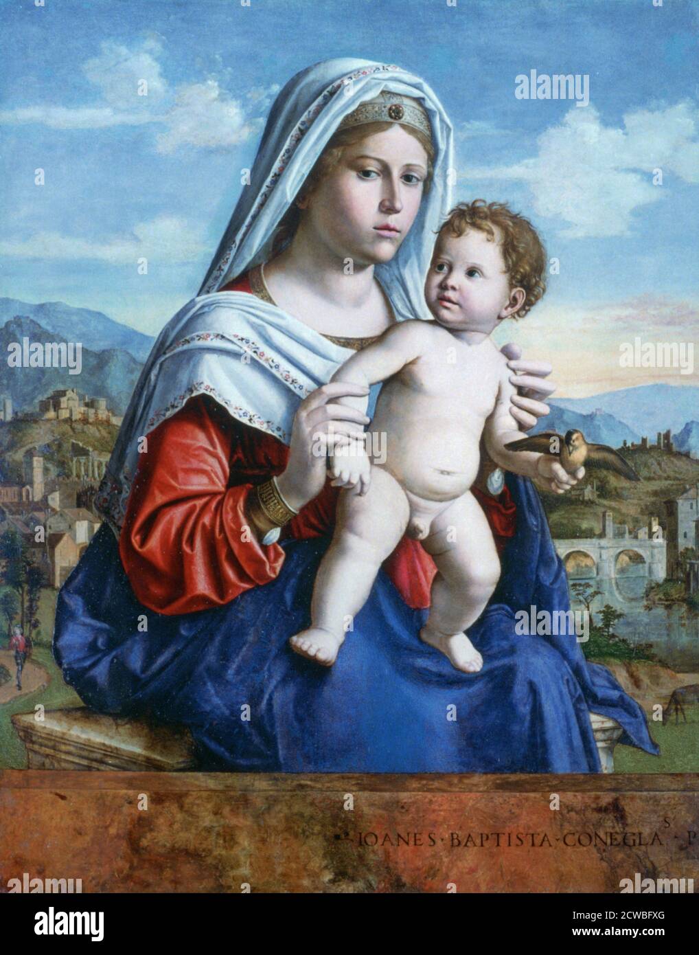 The Virgin and Child', c1505. Artist: Giovanni Battista Cima da Conegliano. Giovanni Battista Cima da Conegliano (1459-1517) was an Italian Renaissance painter who mostly worked in Venice. Stock Photo