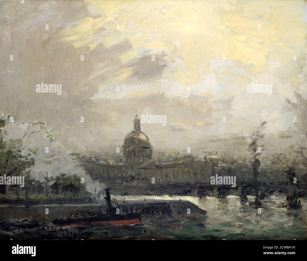 The Seine, Conti Quay' by Frank Myers Boggs, c19th Century. Stock Photo