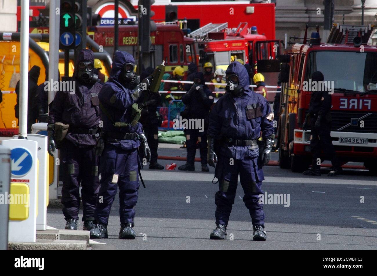Photograph taken during a civil defence and post terror exercise in London. Stock Photo