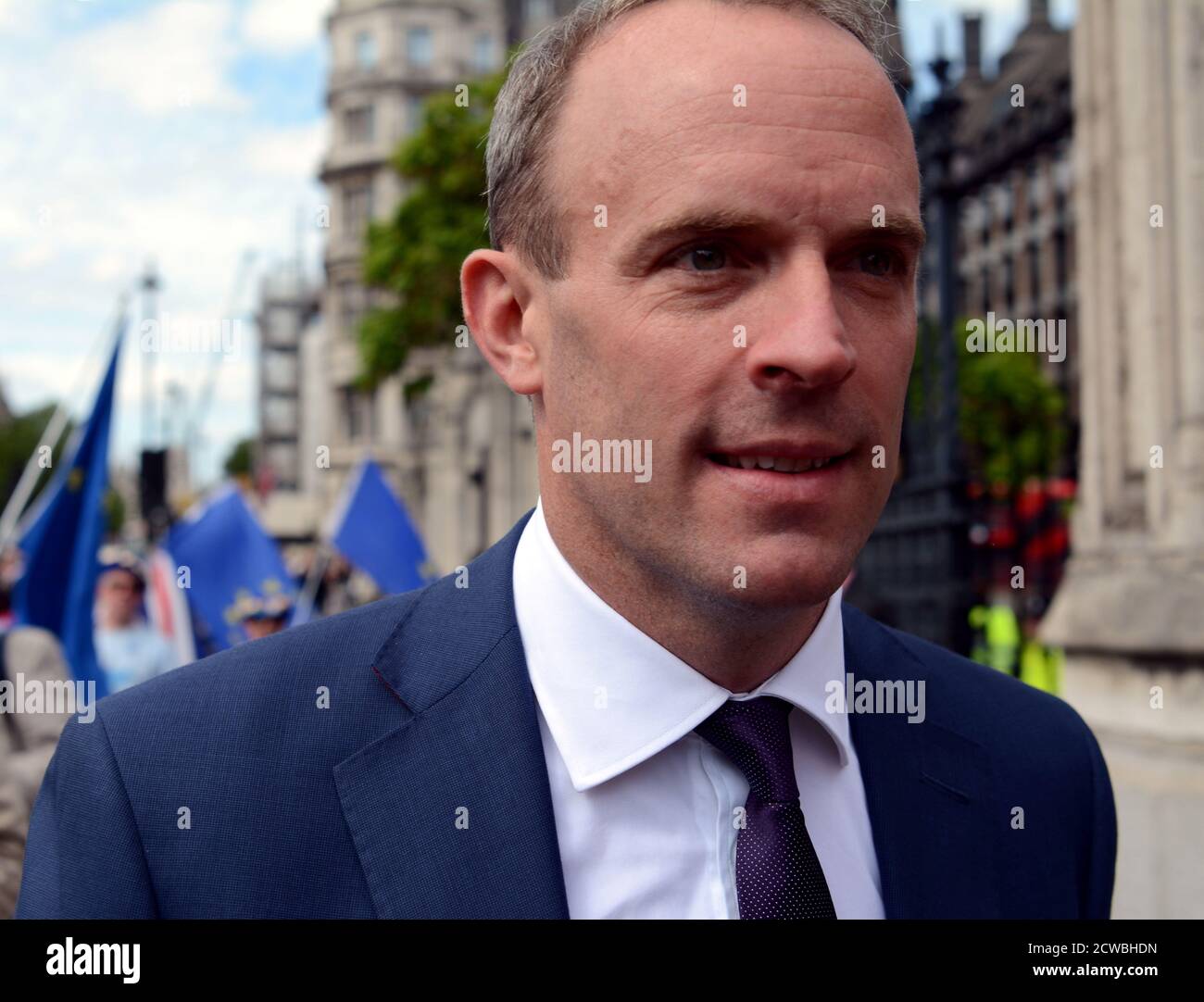 Photograph of Dominic Raab. Dominic Rennie Raab (1974-) a British politician serving as First Secretary of State and Secretary of State for Foreign and Commonwealth Affairs since July 2019 Stock Photo