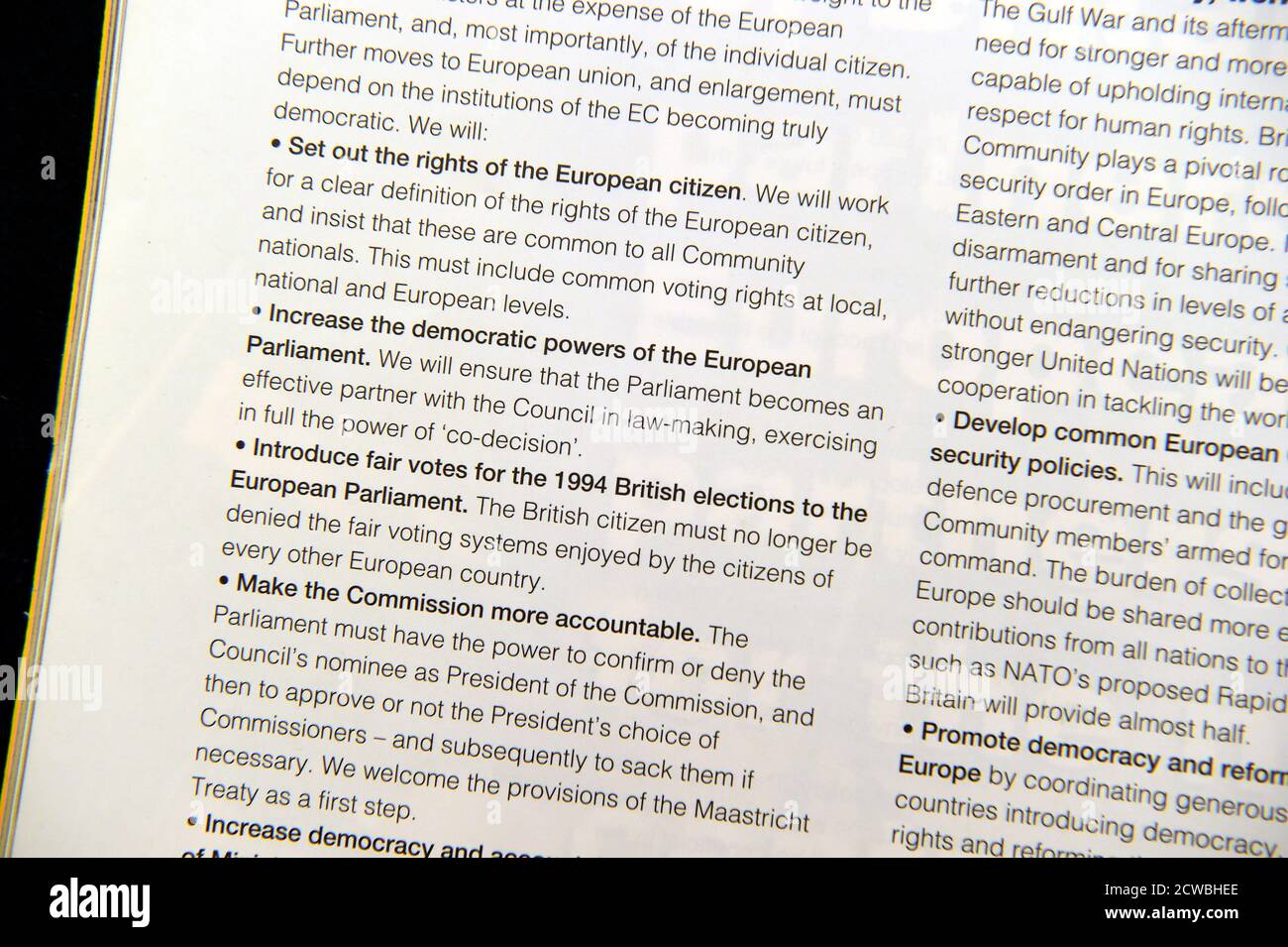 Propaganda from the 1992 United Kingdom general election Stock Photo