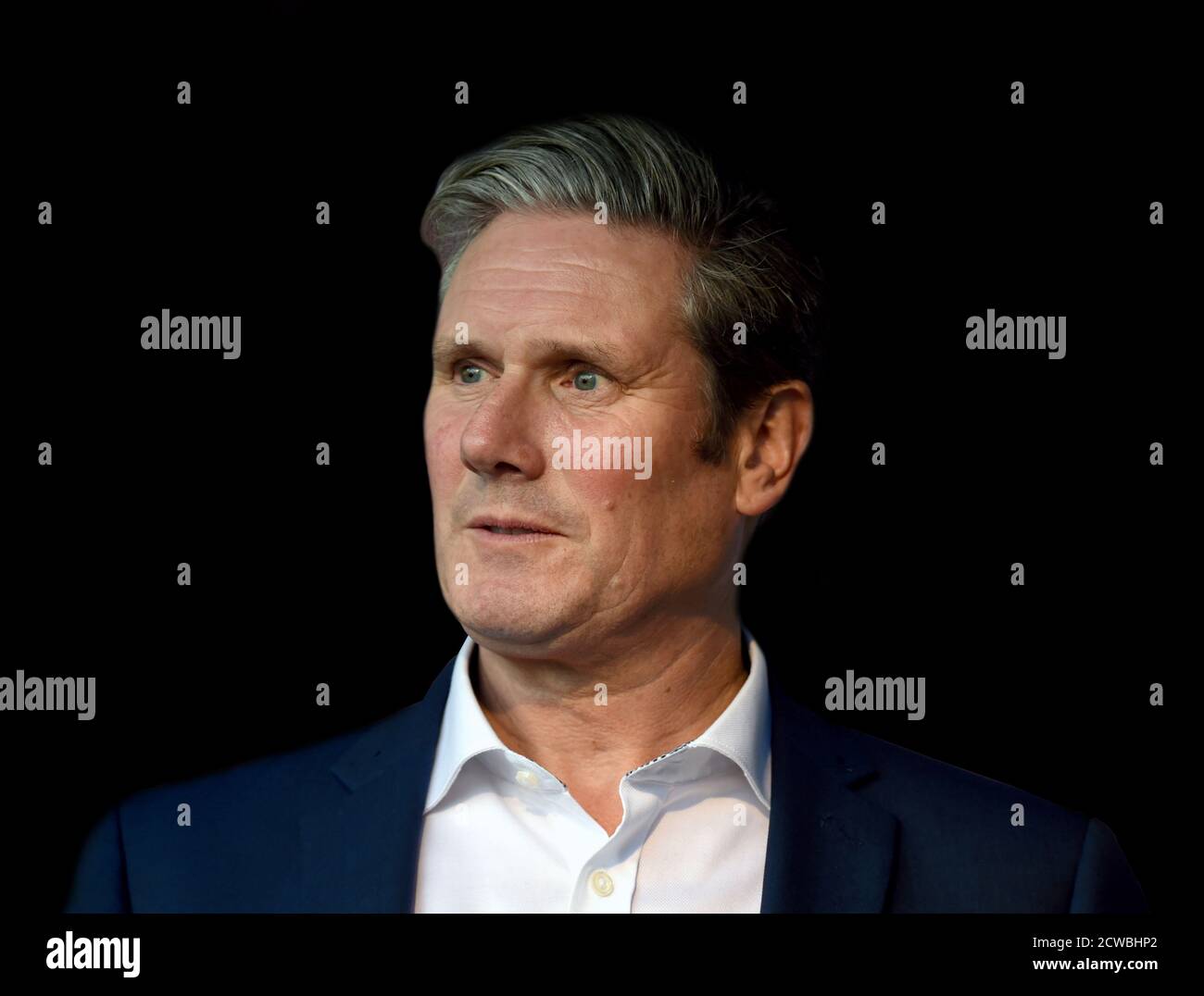 Photograph of Sir Keir Starmer speaking at a 'Pro-Remain' march. Sir Keir Starmer (1962-) a British politician and barrister who has been Member of Parliament for Holborn and St Pancras since 2015 Stock Photo