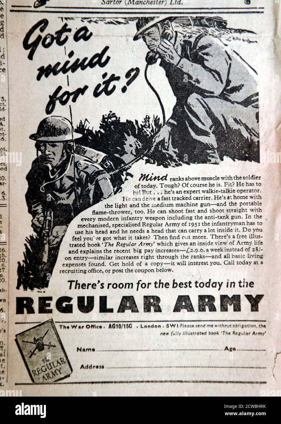 Advertisement of the british army hi-res stock photography and 