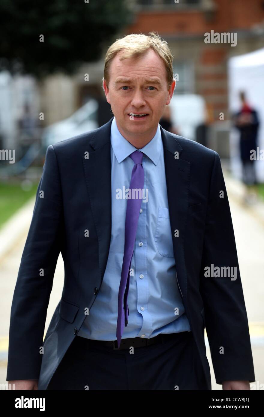 Photograph of Tim Farron. Timothy James Farron (1970-) a British politician who was the Leader of the Liberal Democrats between July 2015 and July 2017. He resigned following the 2017 United Kingdom general election. Stock Photo