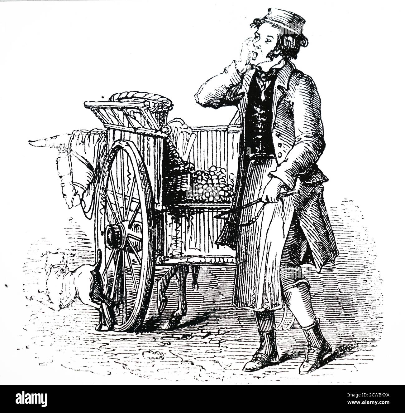 Engraving depicting a London costermonger Stock Photo - Alamy