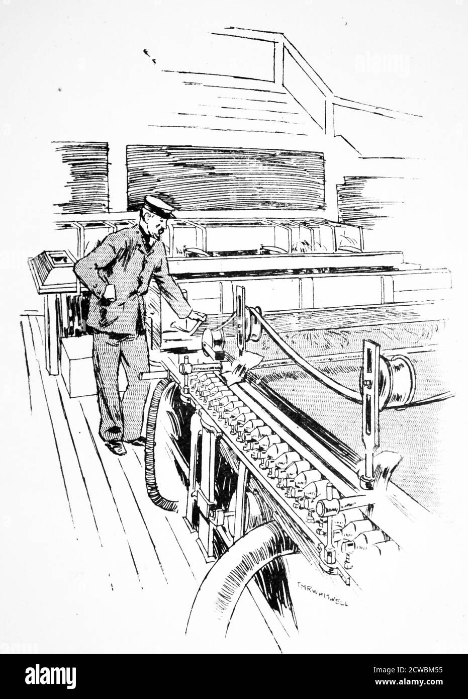 Pulp in paper mill Black and White Stock Photos & Images Alamy