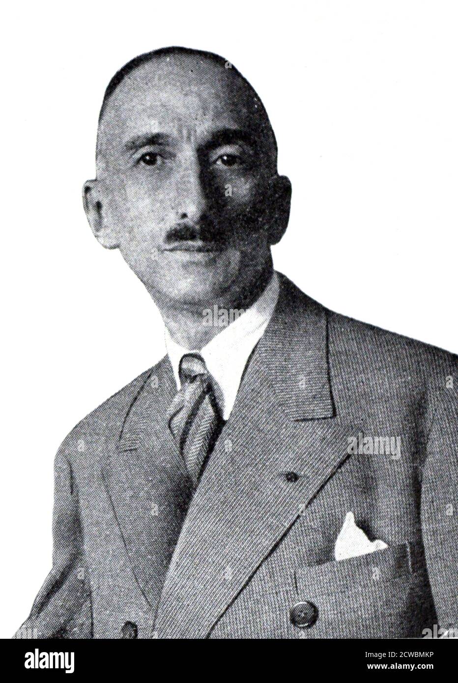 Black and white photograph of Francois Mauriac (1885-1970), French ...