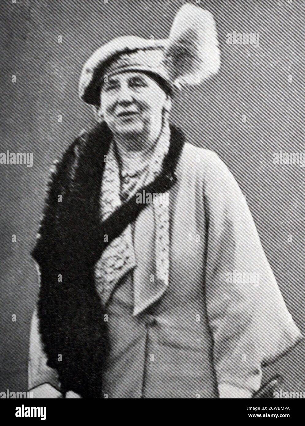 Black and white photograph of Queen Wilhelmina of the Netherlands (1880-1962; Queen 1890 to 1948). Stock Photo