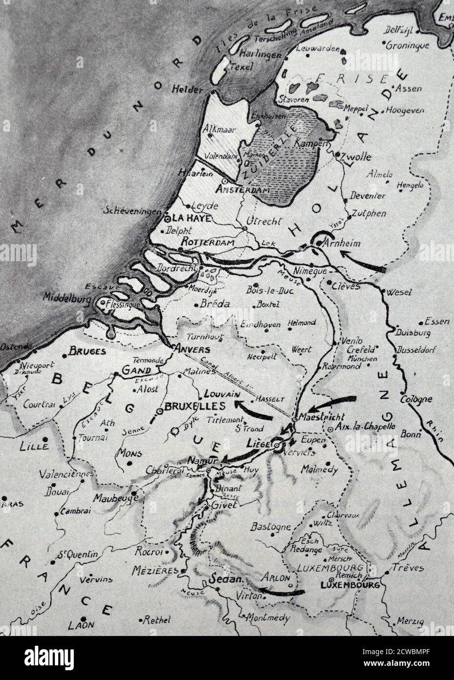 netherlands map 1940s