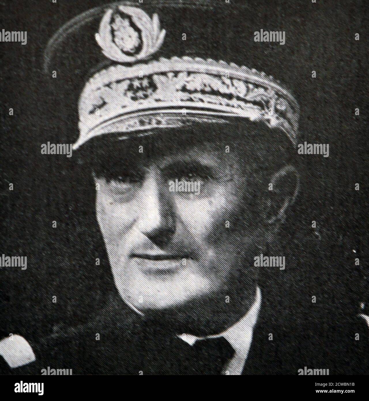 Black and white photograph of World War II (1939-1945); portrait of French Admiral Francois Darlan (1881-1942). Stock Photo