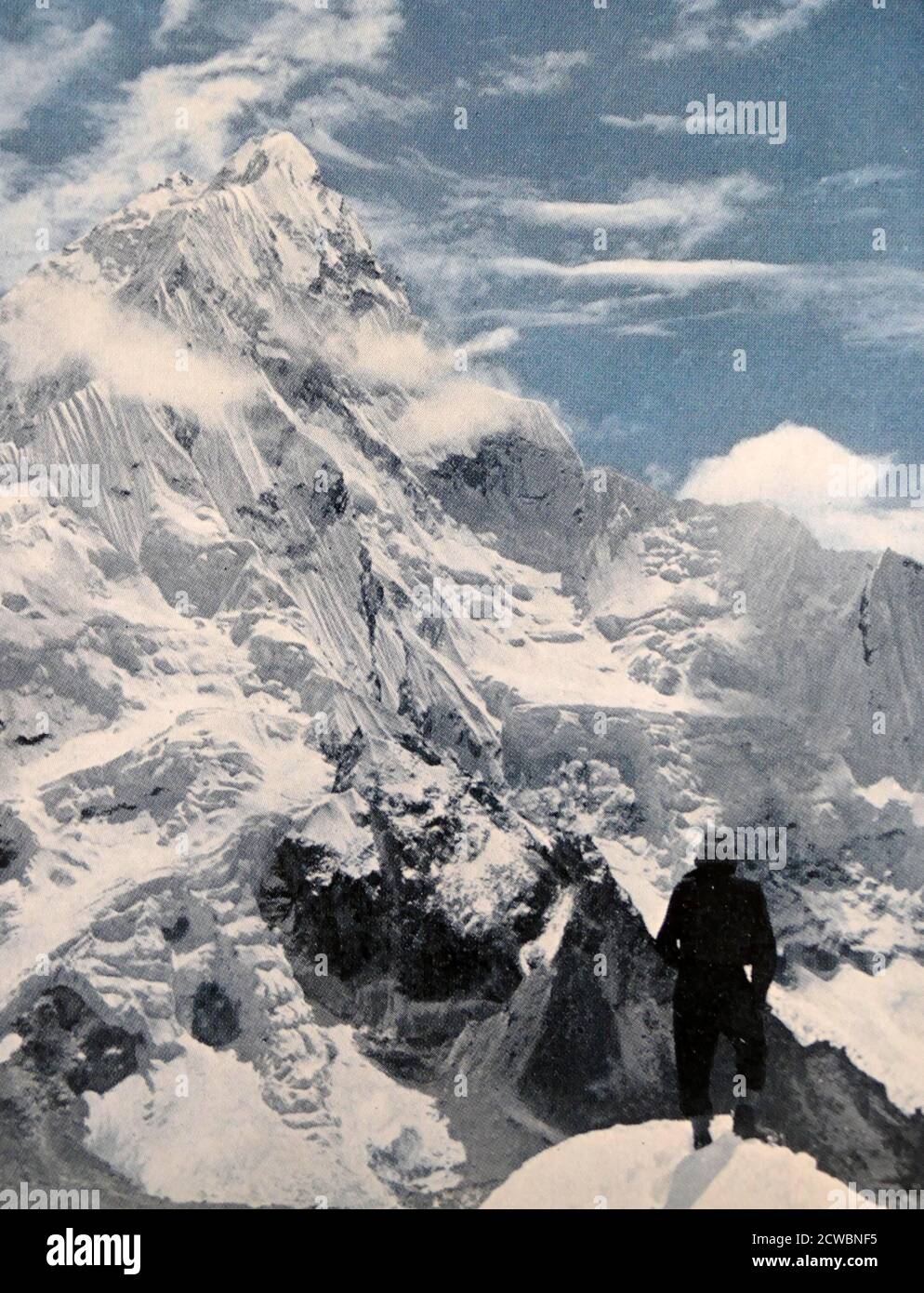 In 1951, Edmund Hilary was part of a British reconnaissance expedition to Everest led by Eric Shipton, before joining the successful British attempt of 1953 Stock Photo