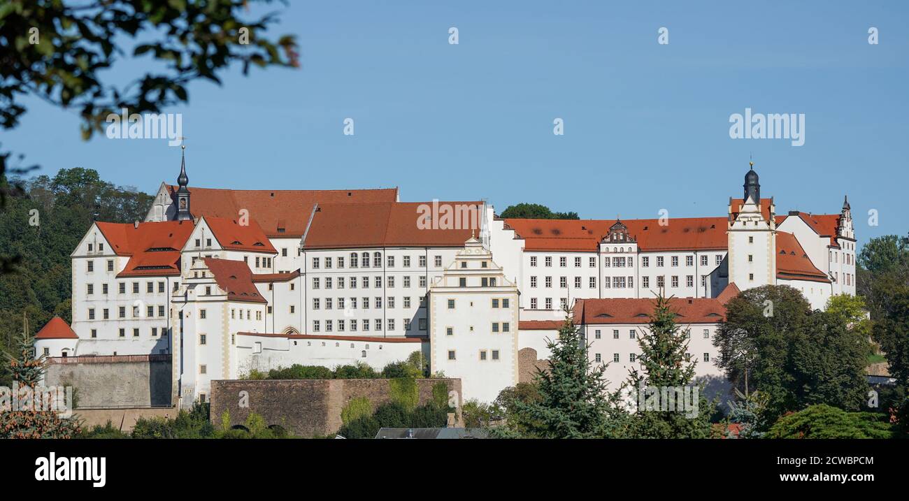 Colditz, Germany. 18th Sep, 2020. The Renaissance Colditz Castle. The castle belongs to the State Palaces, Castles and Gardens of Saxony (gGmbH) and gained international fame through its use as a prisoner of war camp 'Oflag IV-C' for Allied officers in World War II and an attempted escape with a glider built by prisoners, the Colditz Glider. Credit: Peter Endig/dpa-Zentralbild/ZB/dpa/Alamy Live News Stock Photo