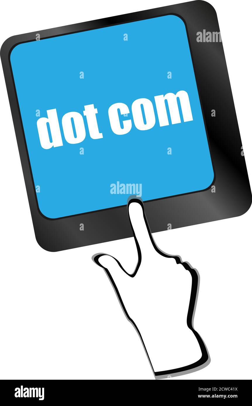 dot com button on computer keyboard key Stock Photo