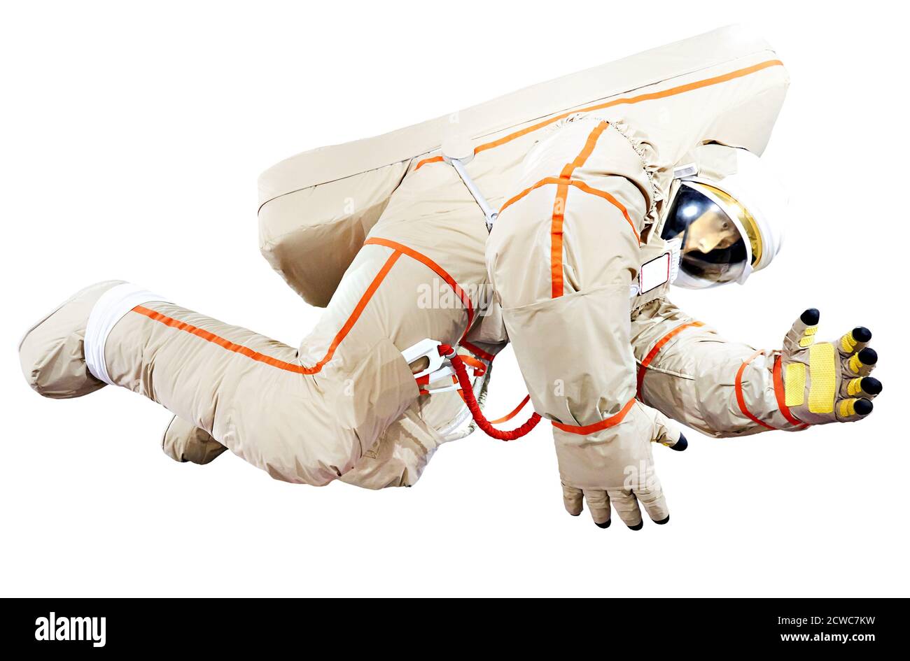 Modern space suit isolated white Stock Photo