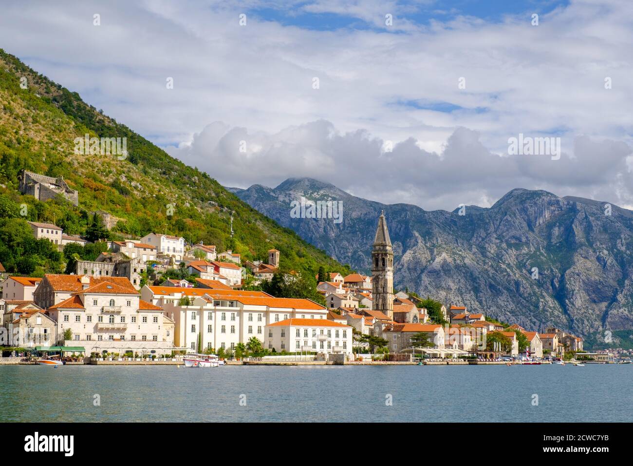 Perast old town, Bay of Kotor, Montenegro. Stock Photo