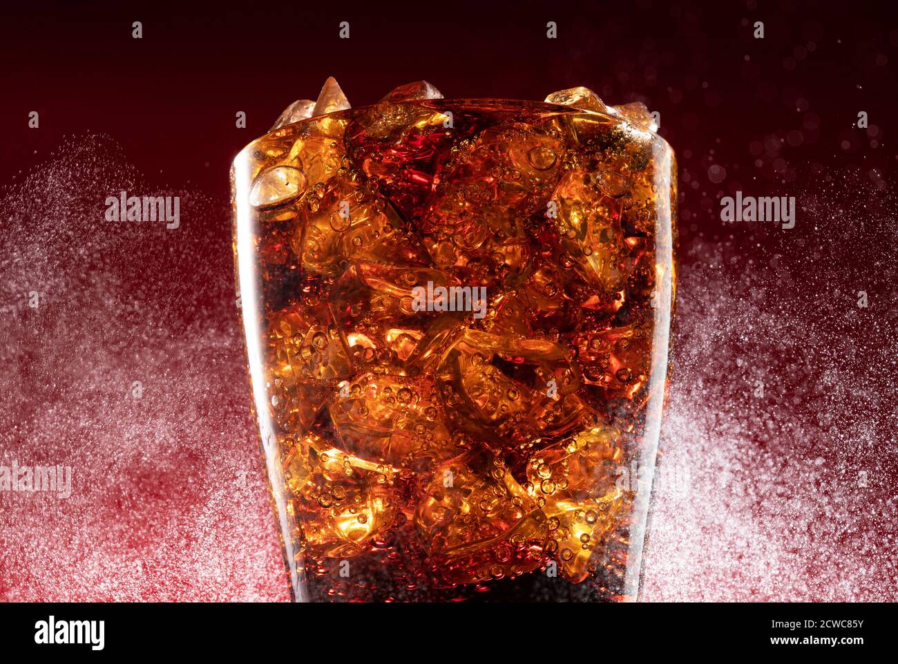 Coke with ice Stock Photo Alamy