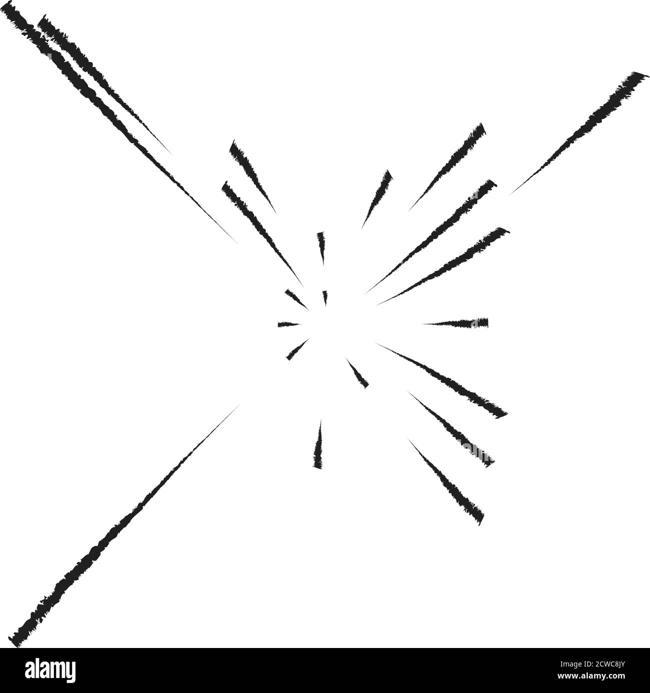 Radial,radiating lines abstract burst, explosion, fireworks FX ...