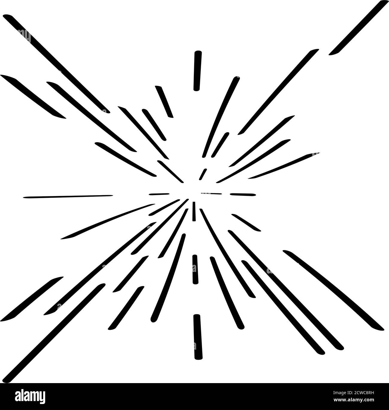 Radial,radiating lines abstract burst, explosion, fireworks FX ...