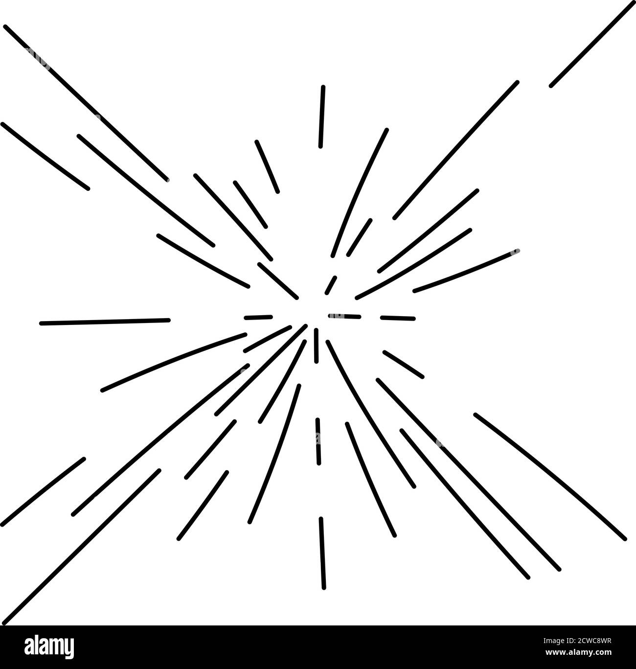 Radial,radiating lines abstract burst, explosion, fireworks FX ...