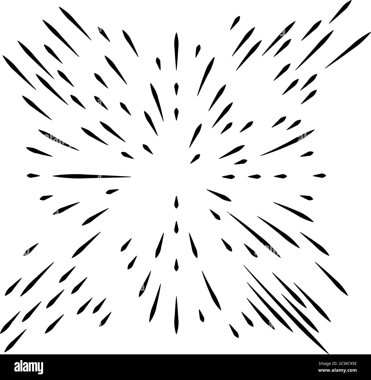 Radial,radiating lines abstract burst, explosion, fireworks FX ...