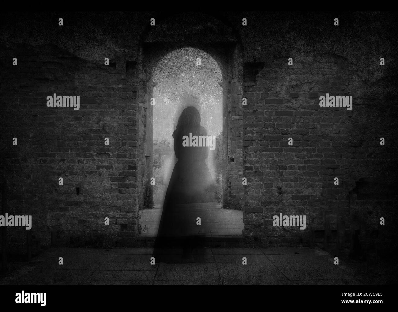 Transparent figure woman ghost Black and White Stock Photos & Images ...