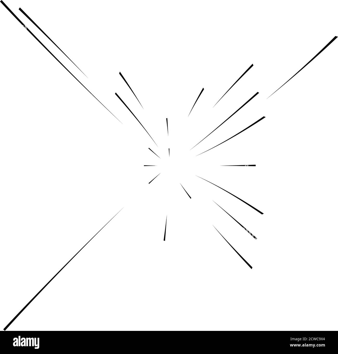 Radial,radiating lines abstract burst, explosion, fireworks FX ...
