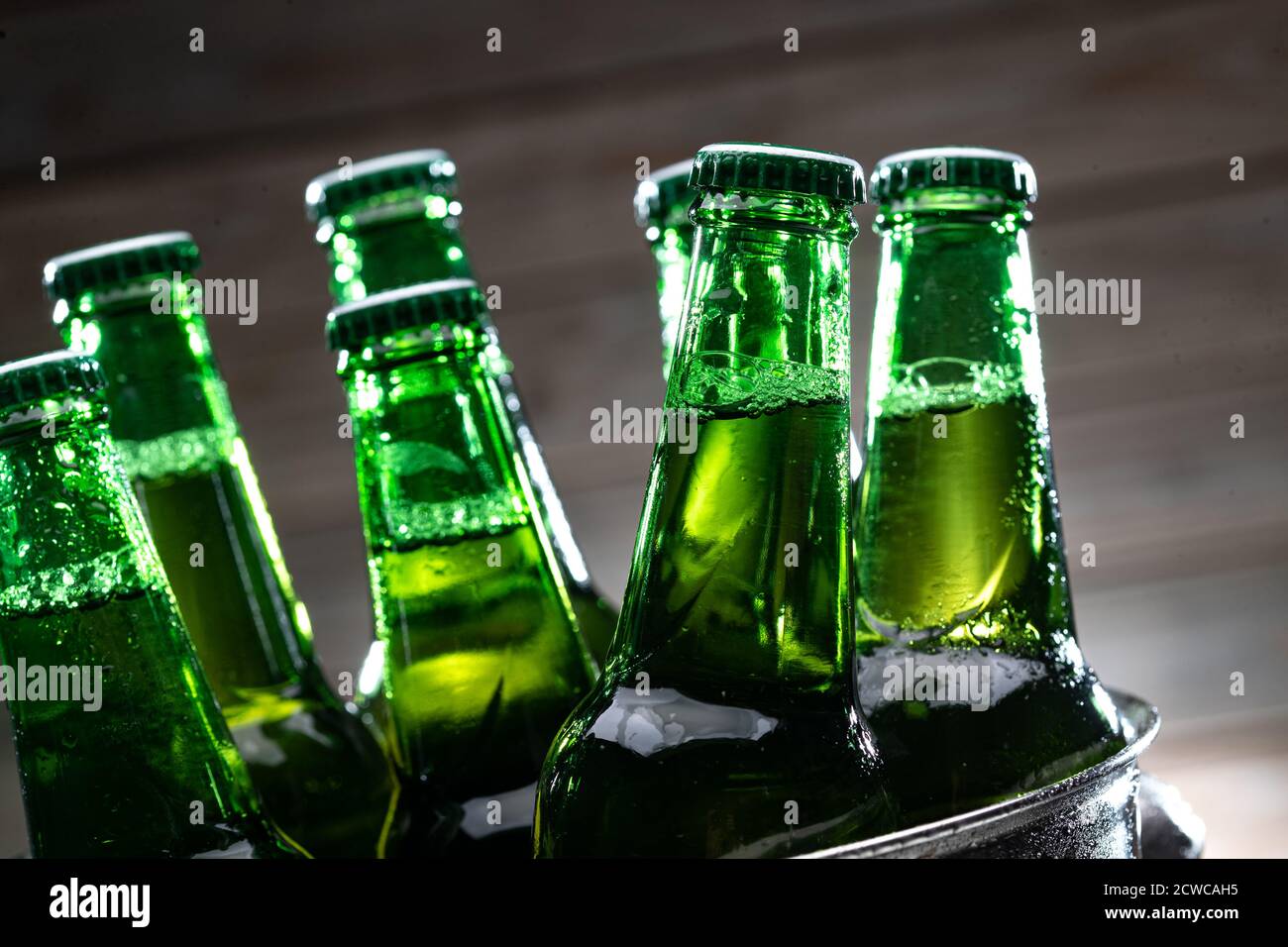 A bucket of bottled beer features Stock Photo Alamy