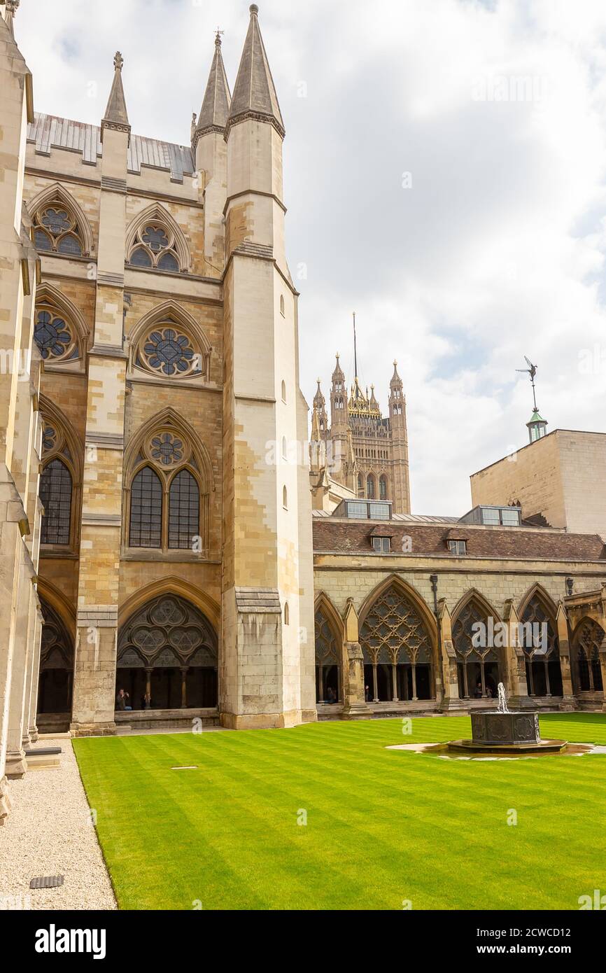Vertical shot of Westminster Abbey in the UK Stock Photo