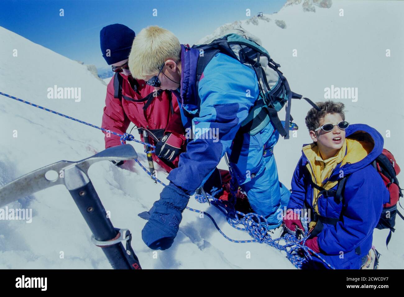 CPEA altitude training courses, Chamonix Mont-Blanc, Haute-Savoie, France Stock Photo