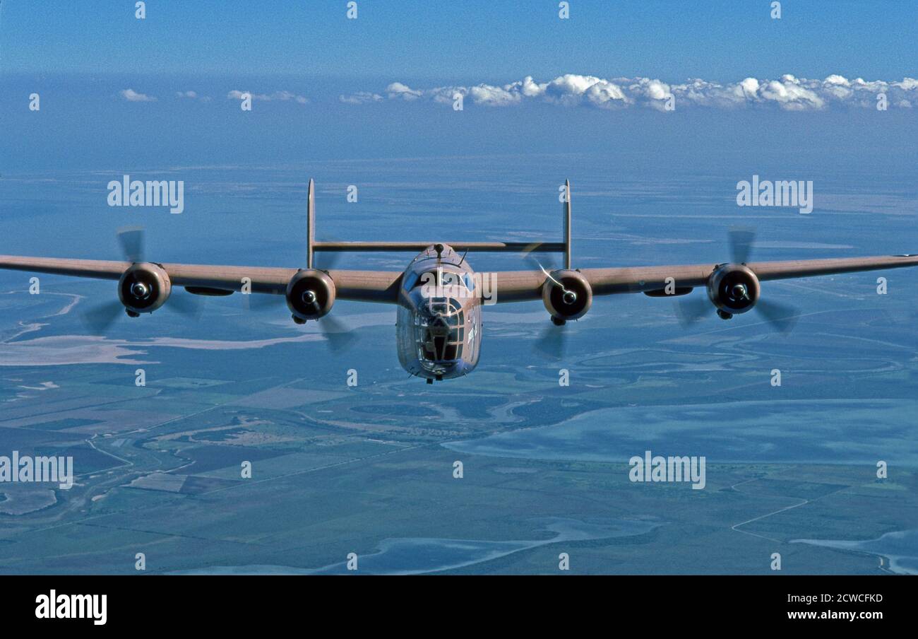 Consolidated B-24-LB-30 WWII Heavy Bomber Stock Photo
