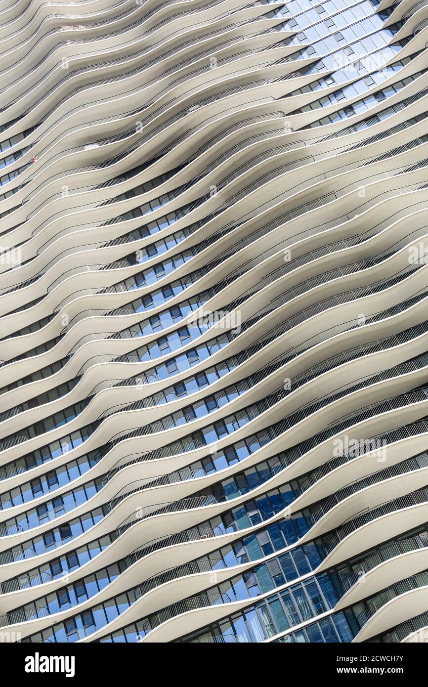 The Aqua Tower, Chicago, Illinois, USA Stock Photo