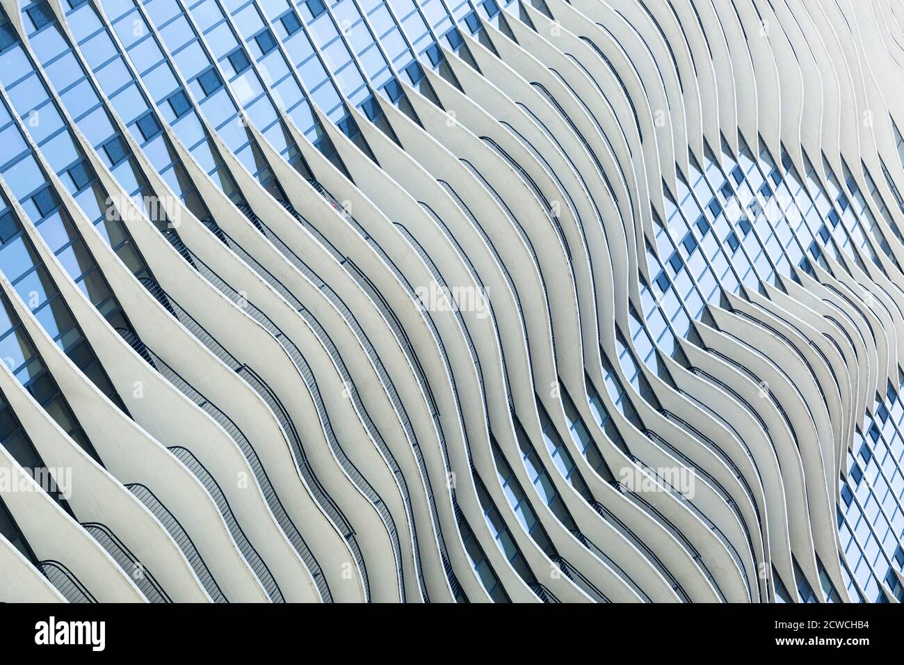 The Aqua Tower, Chicago, Illinois, USA Stock Photo