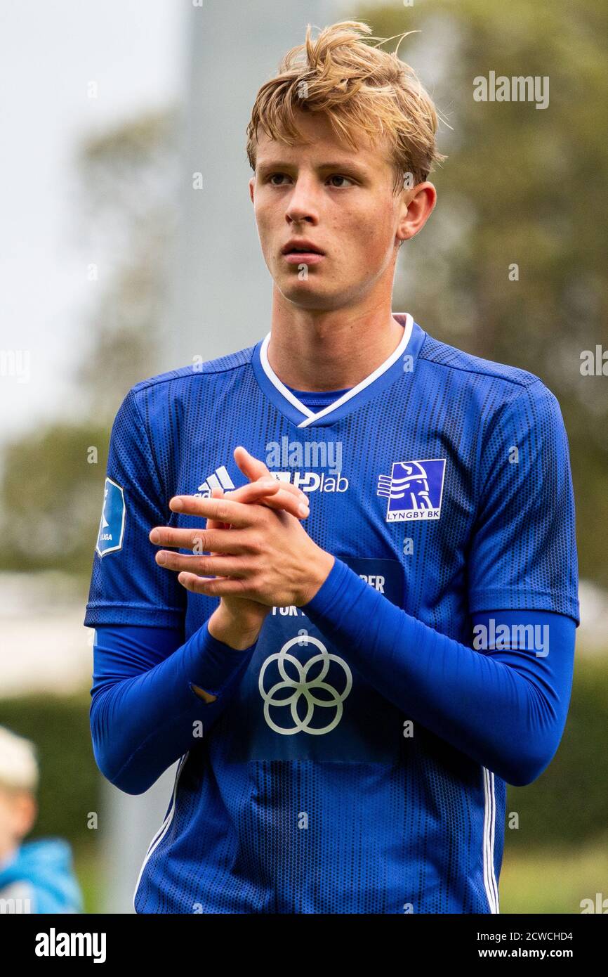 Lyngby, Denmark. 15th, September 2019. Frederik Winther (6) of Lyngby seen during the 3F Superliga match between Lyngby Boldklub and FC Midtjylland at Lyngby Stadium. (Photo credit: Gonzales Photo - Dejan Obretkovic). Stock Photo