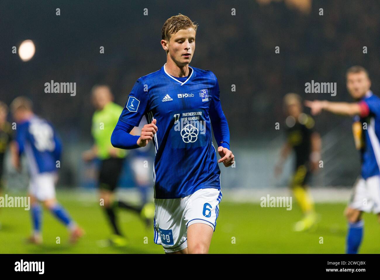 Lyngby, Denmark. 20th, October 2019. Frederik Winther (6) of Lyngby seen during the 3F Superliga match between Lyngby Boldklub and Broendby IF at Lyngby Stadium. (Photo credit: Gonzales Photo - Thomas Rasmussen). Stock Photo