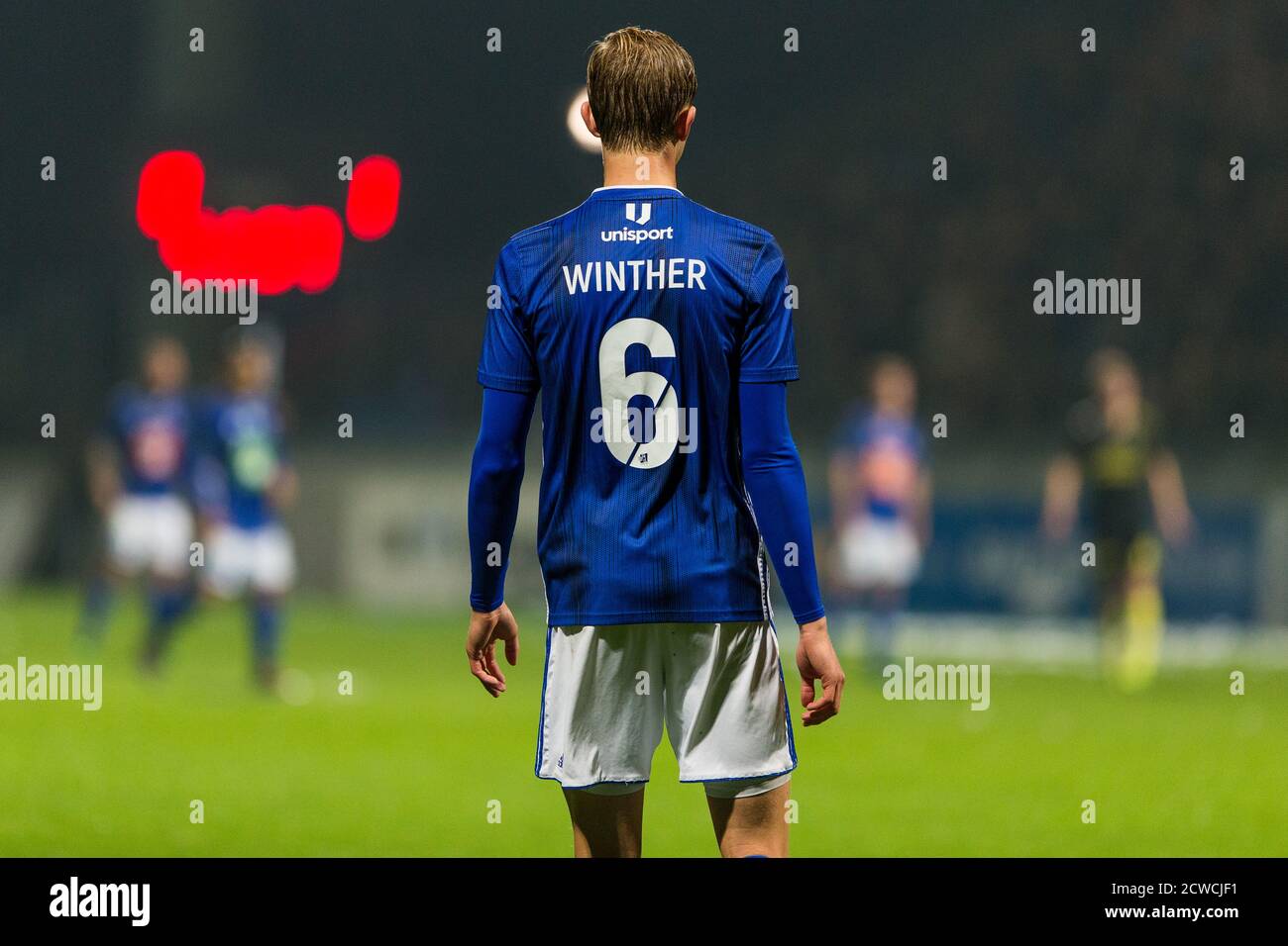 Lyngby, Denmark. 20th, October 2019. Frederik Winther (6) of Lyngby seen during the 3F Superliga match between Lyngby Boldklub and Broendby IF at Lyngby Stadium. (Photo credit: Gonzales Photo - Thomas Rasmussen). Stock Photo