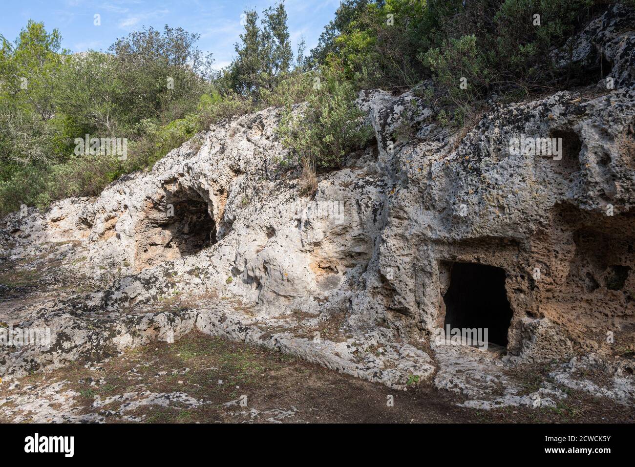 Prehistoric Alzineret caves, dug around 1600 BC in the Middle Bronze Age, also known as the pre