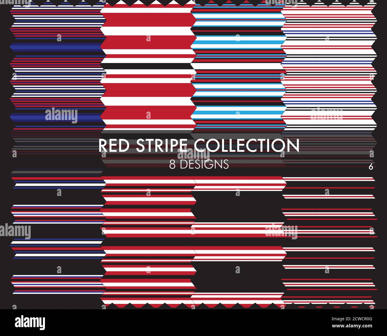 Strpied Design Striped seamless pattern collection includes 8 designs for fashion ...